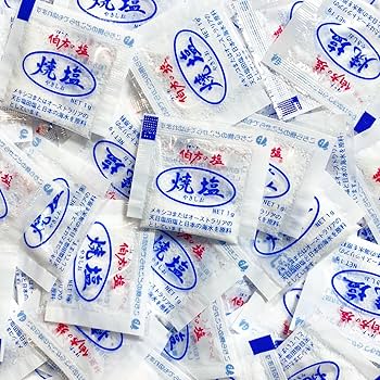 Amazon.co.jp: 伯方の塩 焼塩 (1g×100袋) 小袋 PSJBOX 塩 調味料